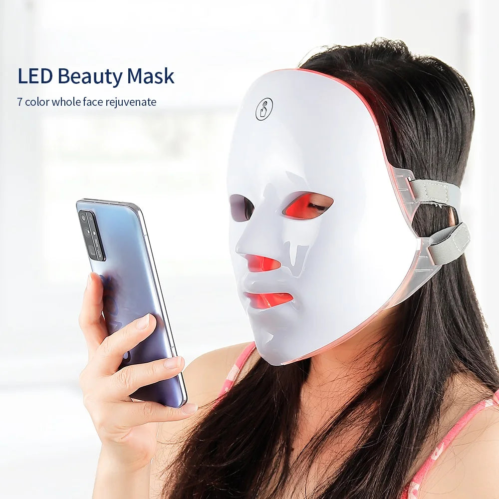 Wireless 7 Colors LED Face Beauty